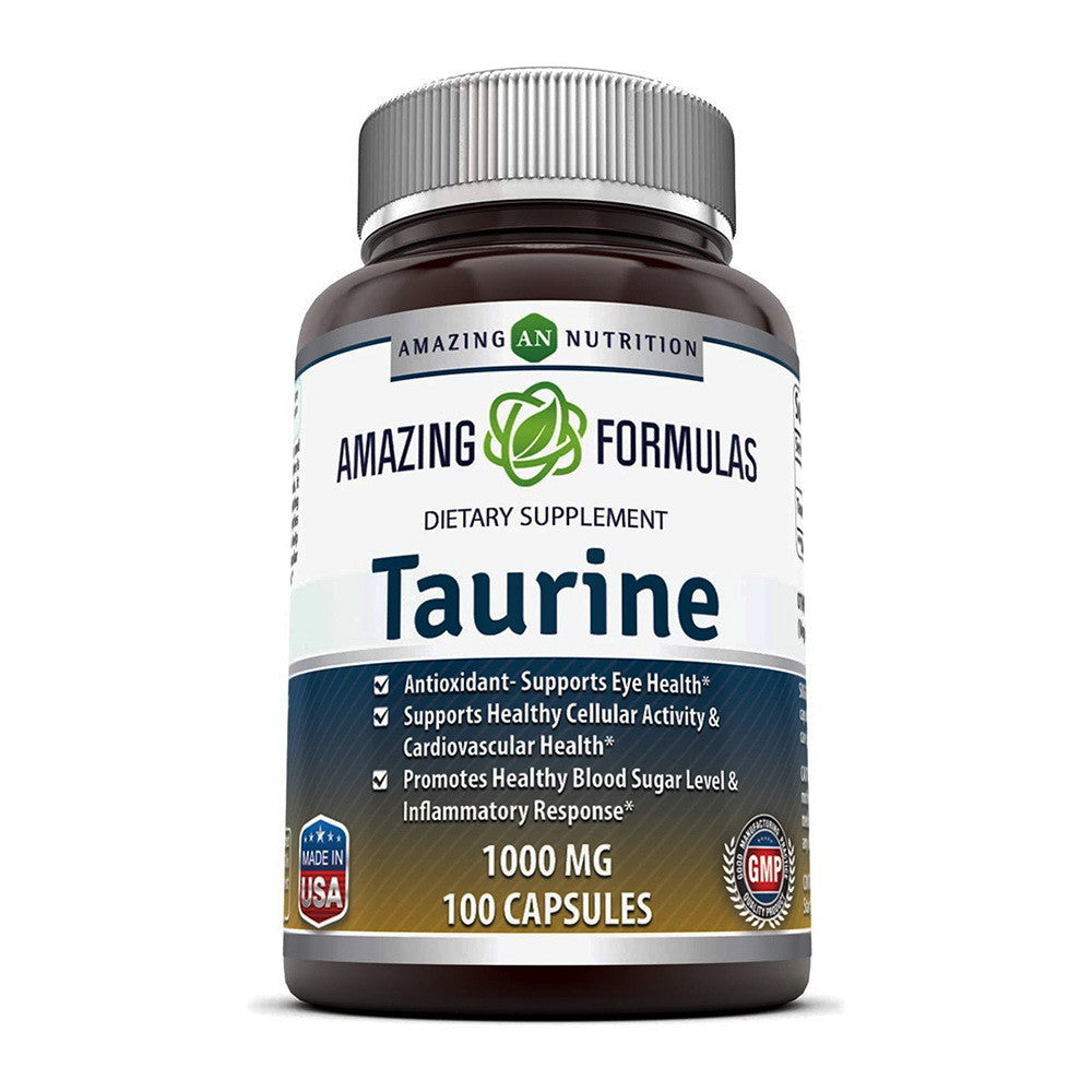 Amazing Nutrition Taurine 1000 mg Promotes Inflammatory Response Capsules, 100 Ea
